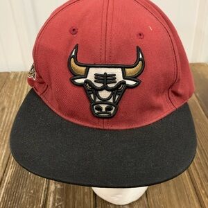 Mitchell & Ness Chicago Bulls Black Red Tan Snapback Hat